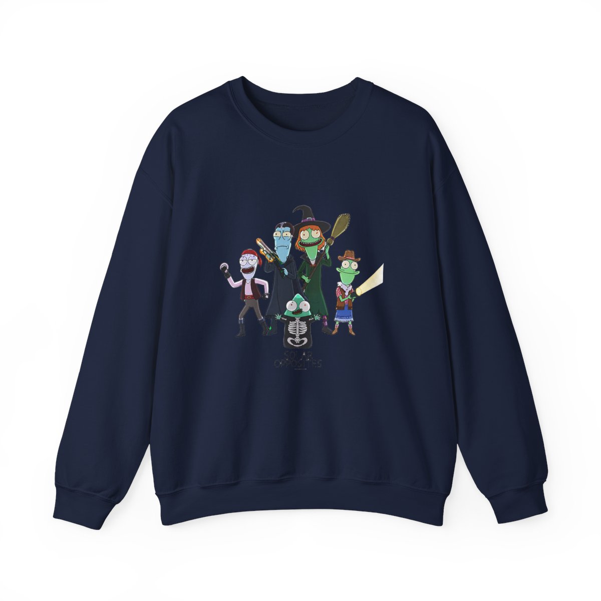 Solar Opposites Halloween Fleece Crewneck Sweatshirt - alternate angle 4, merchandise
