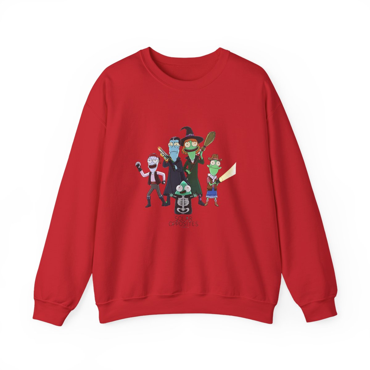Solar Opposites Halloween Fleece Crewneck Sweatshirt - alternate angle 3, merchandise