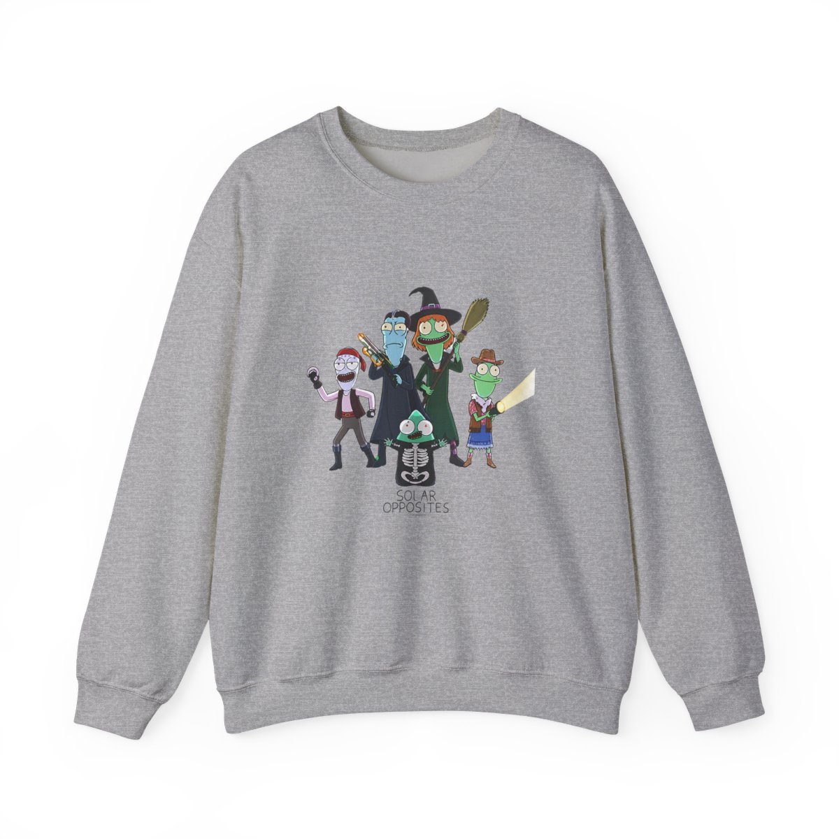 Solar Opposites Halloween Fleece Crewneck Sweatshirt - alternate angle 3, merchandise