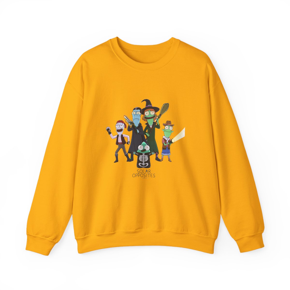 Solar Opposites Halloween Fleece Crewneck Sweatshirt - alternate angle 2, merchandise