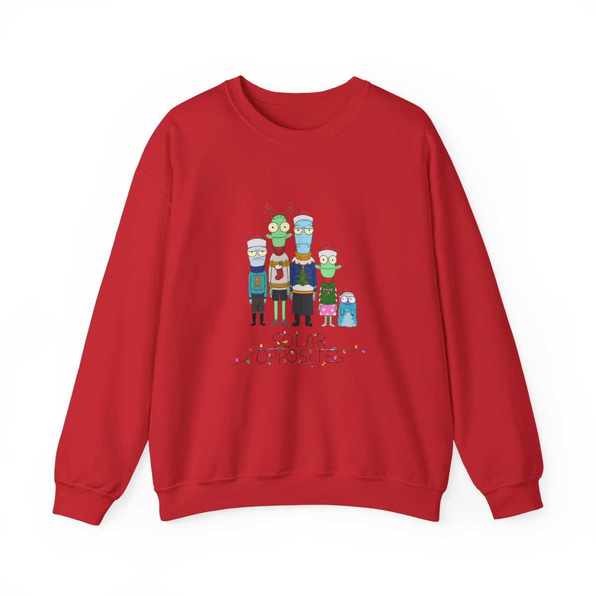 Solar Opposites Holiday Group Fleece Crewneck Sweatshirt - Official Sweatshirts merchandise